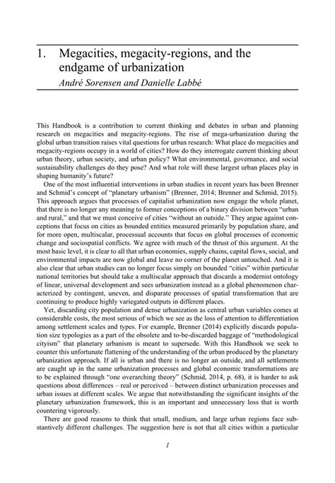 (PDF) Handbook of Megacities and Megacity.